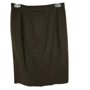 Cassidy Women's Wool Pencil Skirt Forest Green Lined Size 10